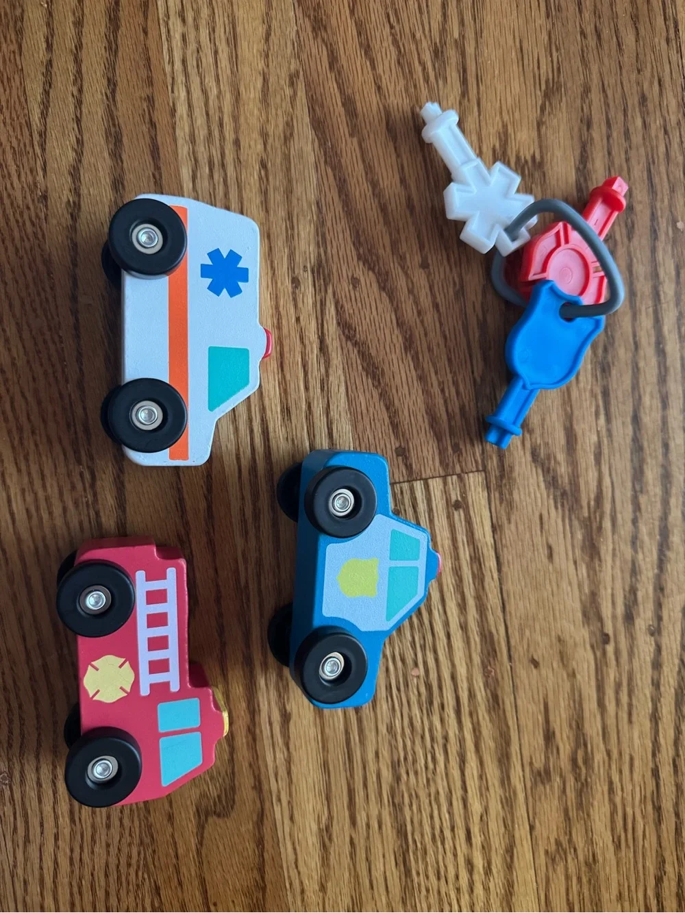 Melissa & Doug Red White & Blue Emergency Garage Playset